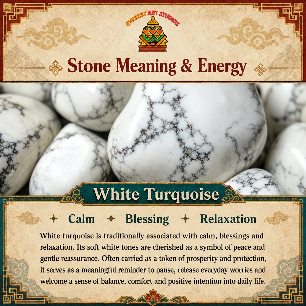 Everest Art Studios — white turquoise meaning and symbolism