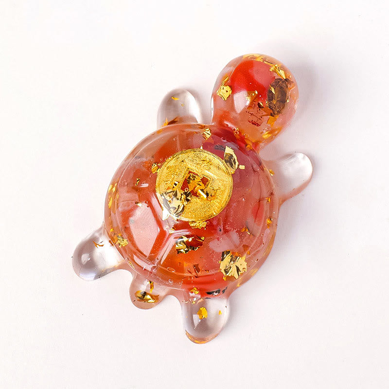 EverestArtStudios Small Various Crystal Green Aventurine Amethyst Turtle Copper Coins Luck Home Decoration