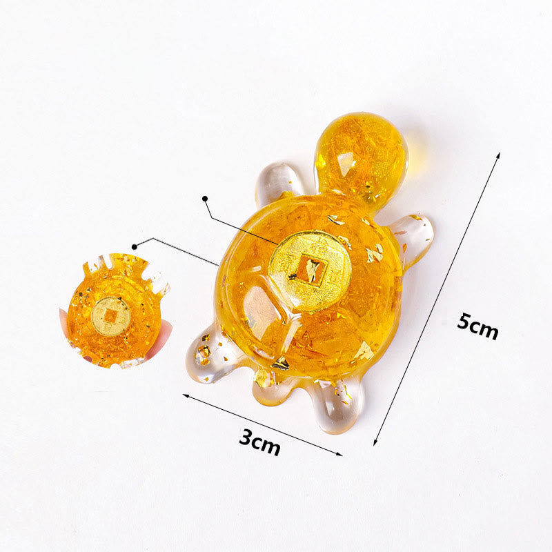 EverestArtStudios Small Various Crystal Green Aventurine Amethyst Turtle Copper Coins Luck Home Decoration