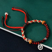 Buddha Stones Tibetan Hand-woven Garuda String Luck Bracelet