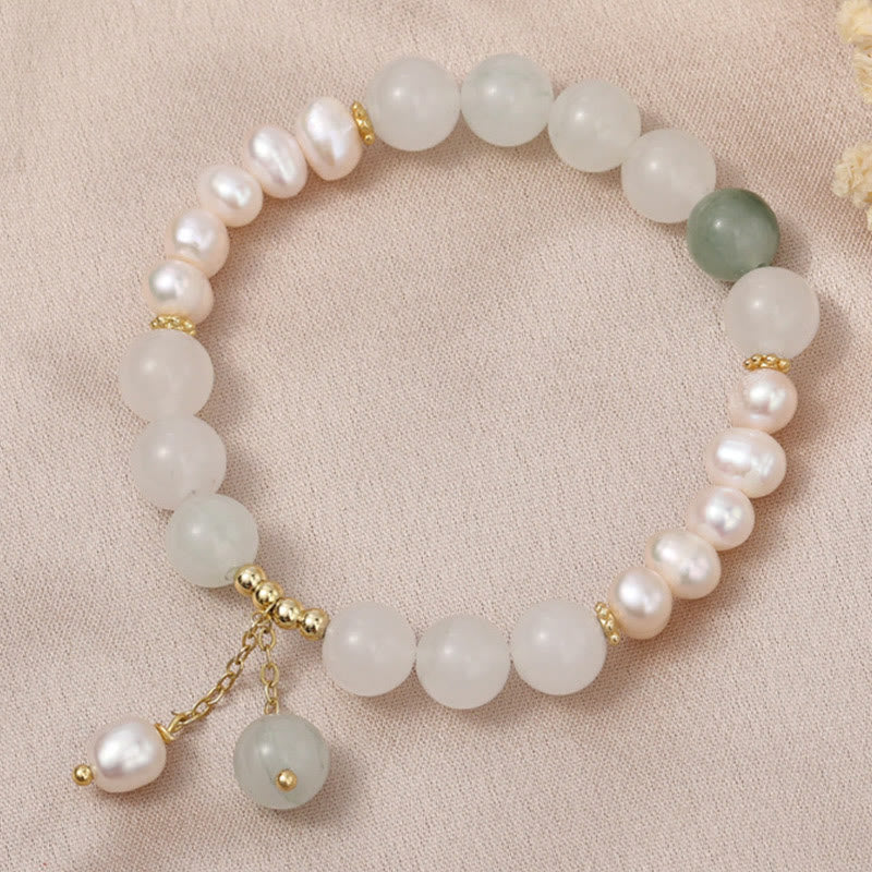 EverestArtstudios Tianshan Jade Pearl Abundance Bracelet