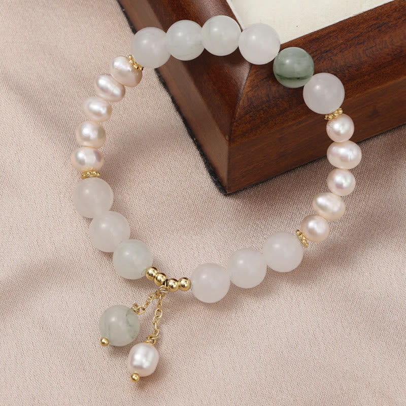 EverestArtstudios Tianshan Jade Pearl Abundance Bracelet