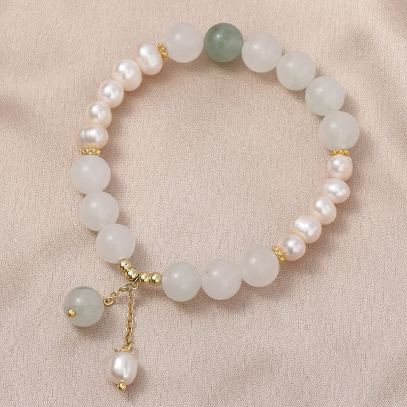 EverestArtstudios Tianshan Jade Pearl Abundance Bracelet
