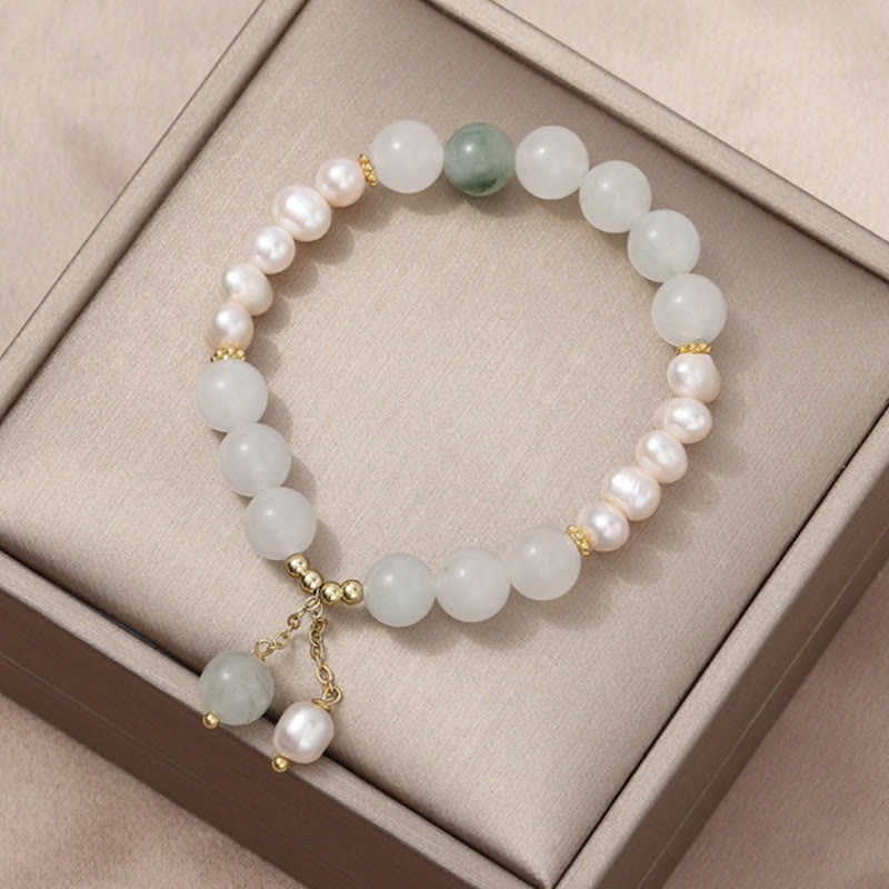 EverestArtstudios Tianshan Jade Pearl Abundance Bracelet
