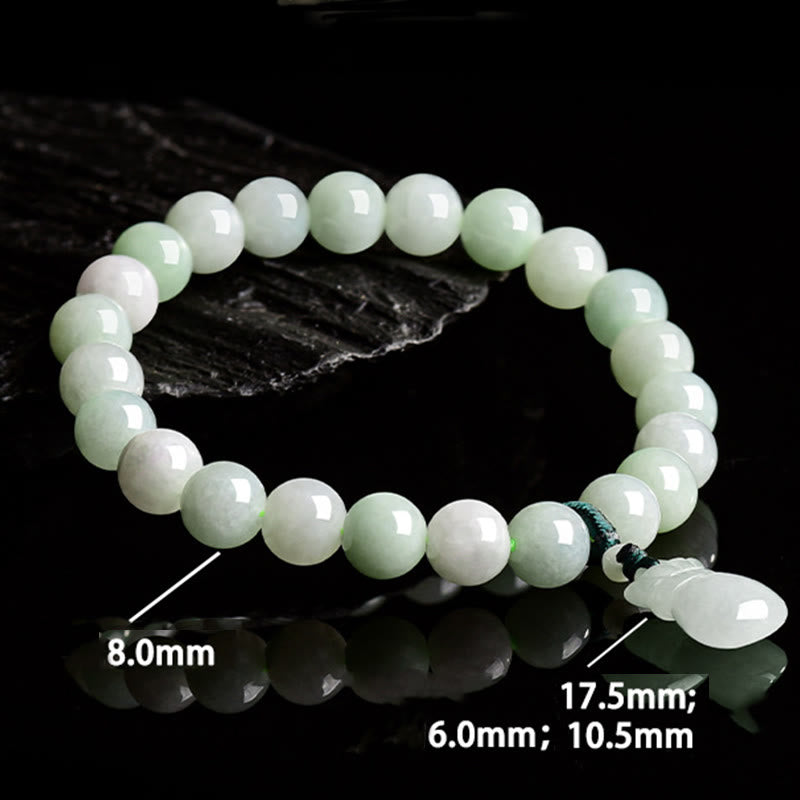 EverestArtstudios Natural Jade Money Bag Charm Luck Bracelet