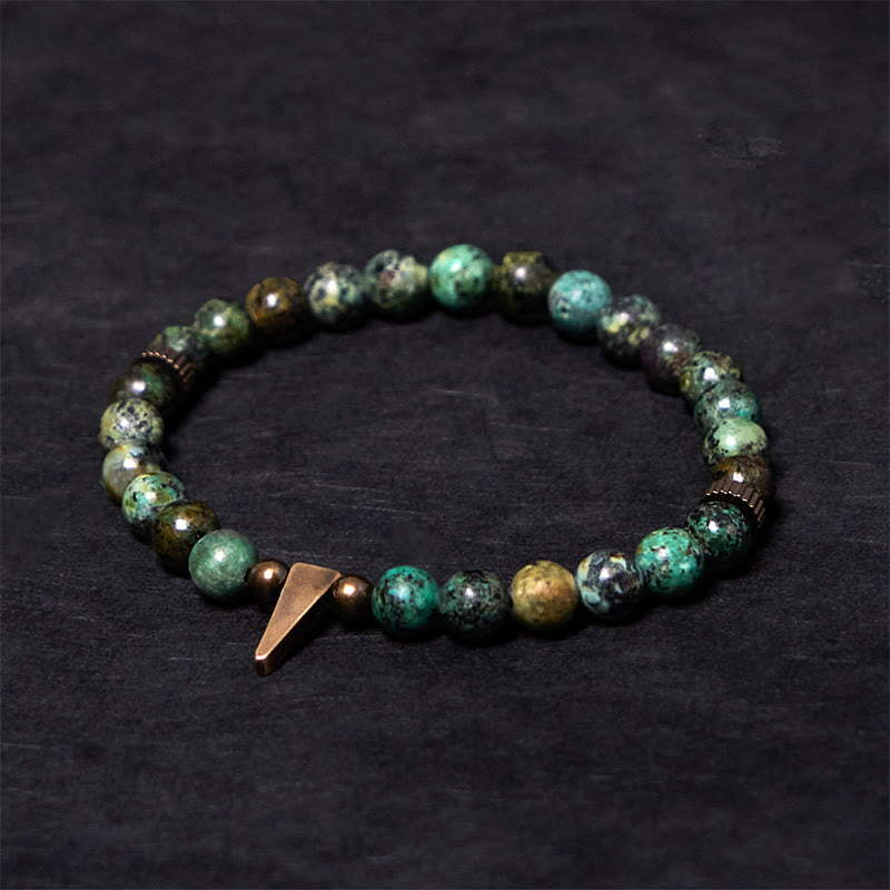 EverestArtStudios Vintage Distressed Design Turquoise Copper Balance Bracelet