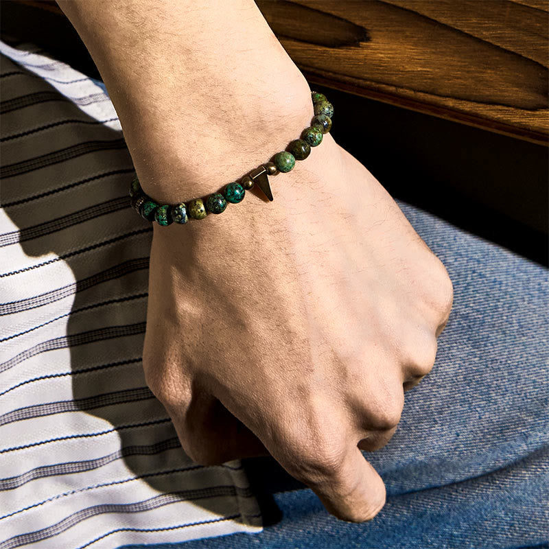 EverestArtStudios Vintage Distressed Design Turquoise Copper Balance Bracelet
