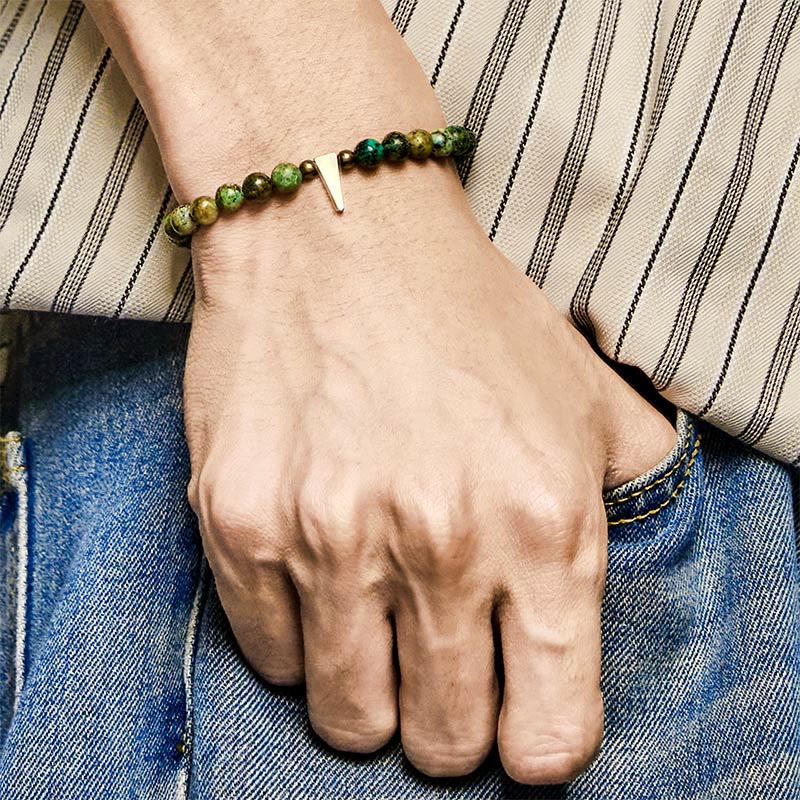 EverestArtStudios Vintage Distressed Design Turquoise Copper Balance Bracelet