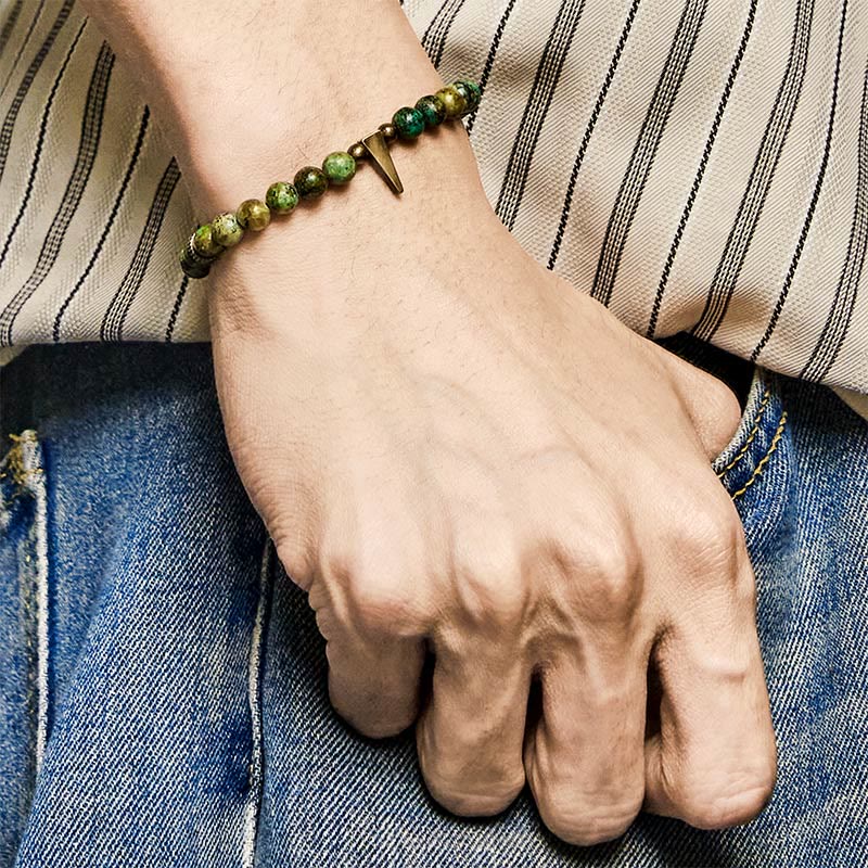 EverestArtStudios Vintage Distressed Design Turquoise Copper Balance Bracelet