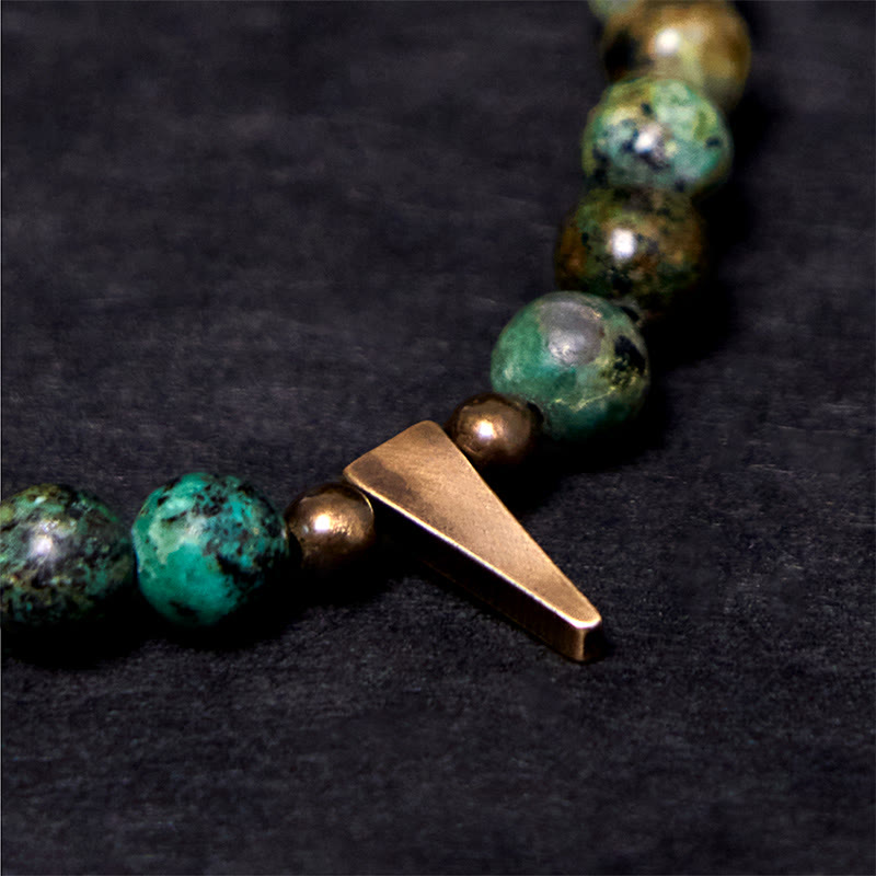EverestArtStudios Vintage Distressed Design Turquoise Copper Balance Bracelet