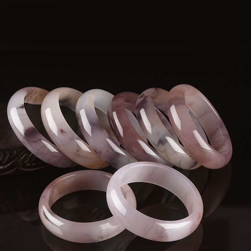 Buddha Stones Purple Jade Happiness Protection Bracelet Bangle