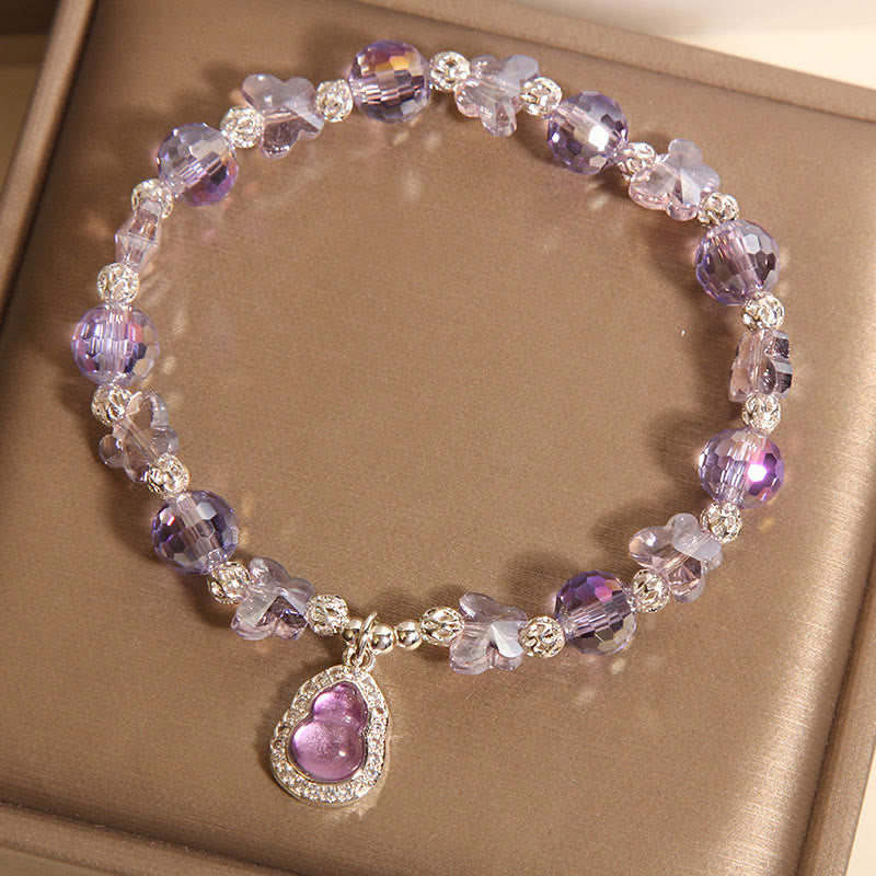 Buddha Stones Butterfly Gourd Amethyst Citrine Labradorite Balance Bracelet