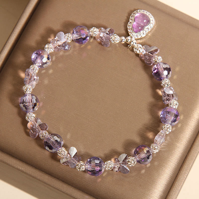 Buddha Stones Butterfly Gourd Amethyst Citrine Labradorite Balance Bracelet