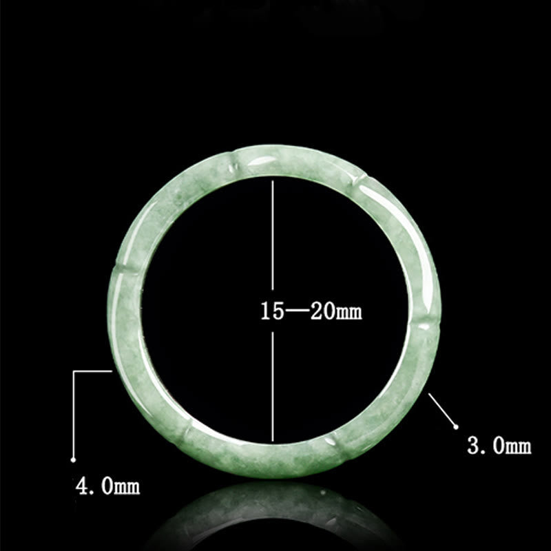 EverestArtstudios Natural Bamboo Design Jade Abundance Ring