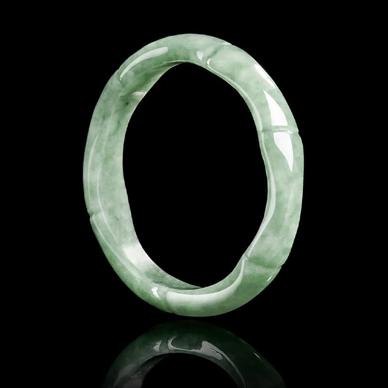 EverestArtstudios Natural Bamboo Design Jade Abundance Ring