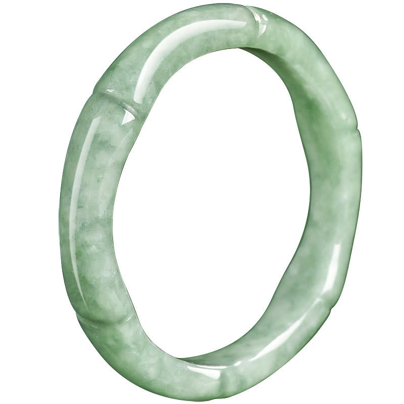 EverestArtstudios Natural Bamboo Design Jade Abundance Ring