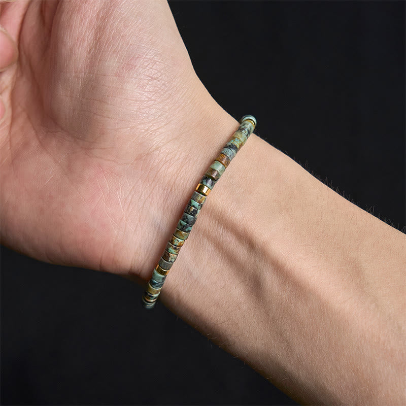 EverestArtStudios Turquoise Purification Spacer Bead Bracelet