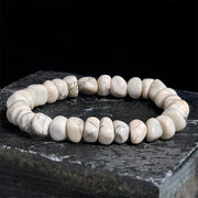 EverestArtStudios White Turquoise Irregular Blocks Courage Bracelet
