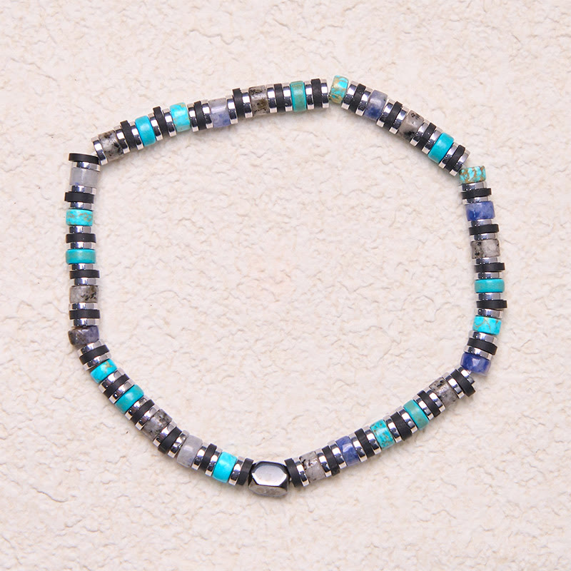 Buddha Stones Various Stones Hematite Turquoise Emperor Stone Powerful Support Bracelet