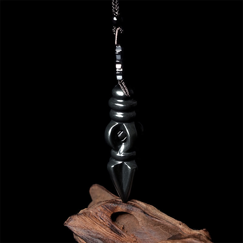 EverestArtstudios Tibetan Hetian Cyan Jade Pestle Vajra Dorje Star Harmony Necklace Pendant