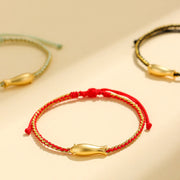Buddha Stones 999 Sterling Silver Lucky Koi Fish Protection Rope Bracelet