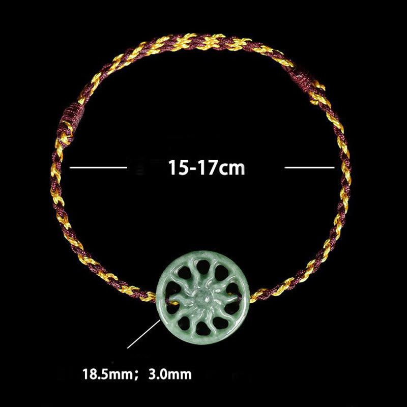 EverestArtstudios Jade Sun Braided Rope Abundance Bracelet