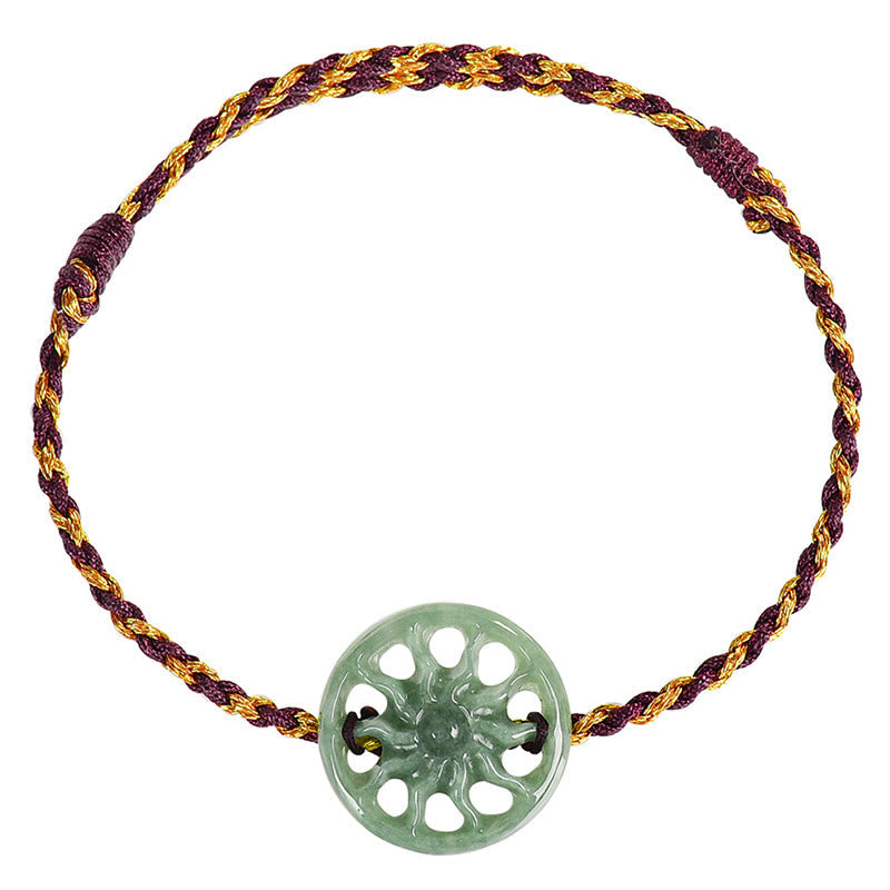 EverestArtstudios Jade Sun Braided Rope Abundance Bracelet