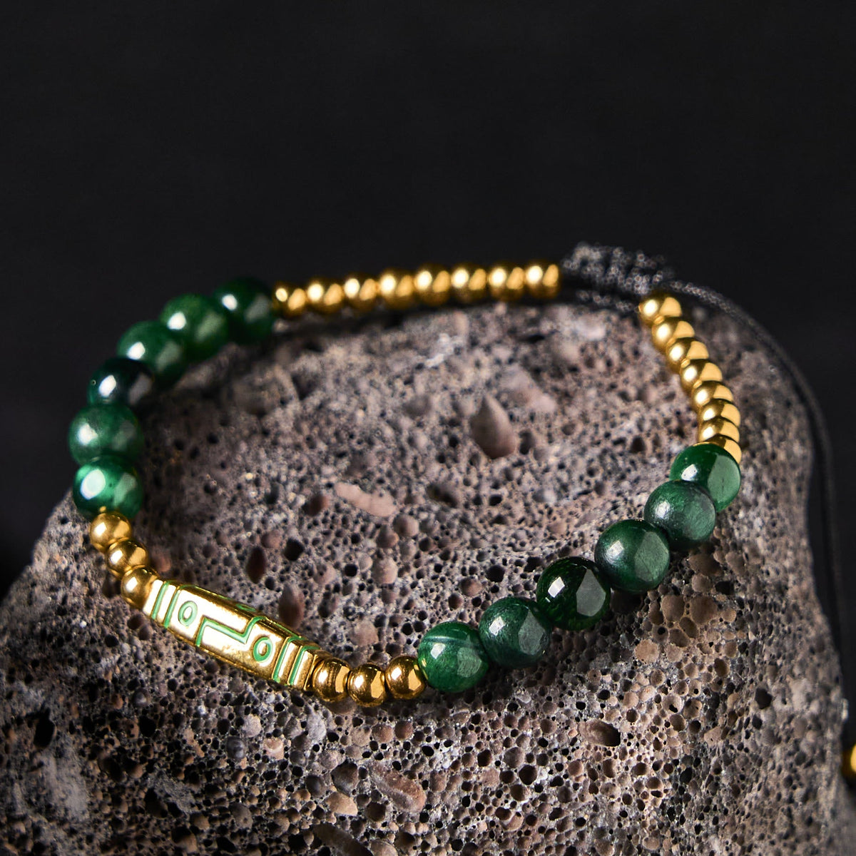 Buddha Stones Cute Bone Pattern Tiger Eye Courage Beads Bracelet