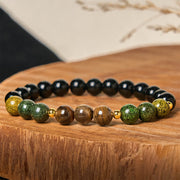 EverestArtStudios Turquoise Tiger Eye Beads Glass Balance Serenity Bracelet