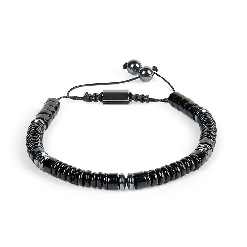 Buddha Stones Small Black Obsidian Green Aventurine Grey Jasper Tiger Eye Strength Rope Bracelet