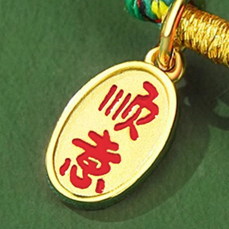 EverestArtstudios Handmade Peace Buckle Jade Prosperity 925 Sterling Silver Colorful Rope Bracelet