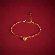 Buddha Stones Red String Copper Brass Gourd Strength Wealth Bracelet