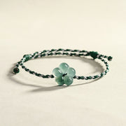 EverestArtstudios Natural Flower Jade Hand-Woven Prosperity  Bracelet