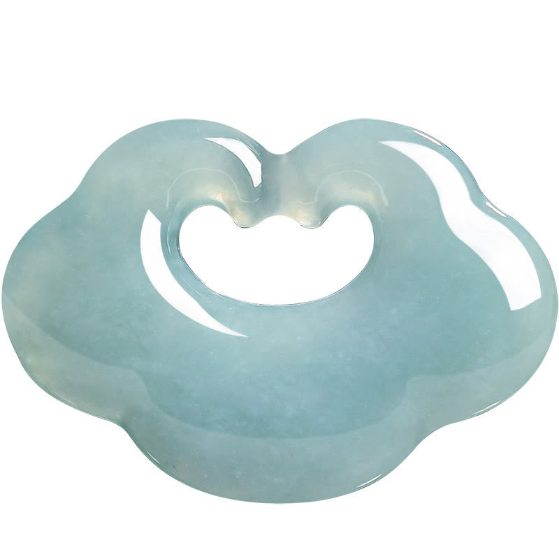EverestArtstudios Auspicious Ruyi Jade Luck Necklace String Pendant