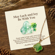 EverestArtstudios "May Luck and Joy Be With You" Jade Necklace Includes Gift Message Card