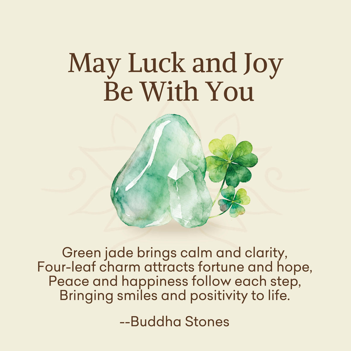 EverestArtstudios "May Luck and Joy Be With You" Jade Necklace Includes Gift Message Card