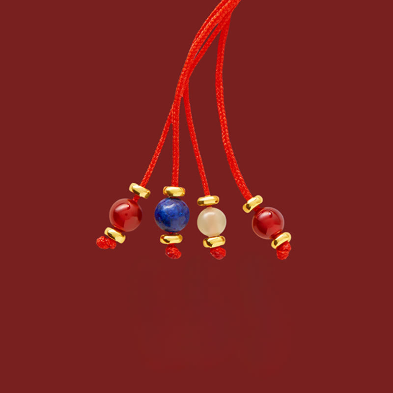 Buddha Stones Copper Plated 18k Gold Year Of The Horse Fu Character Red String Luck Braided Bracelet