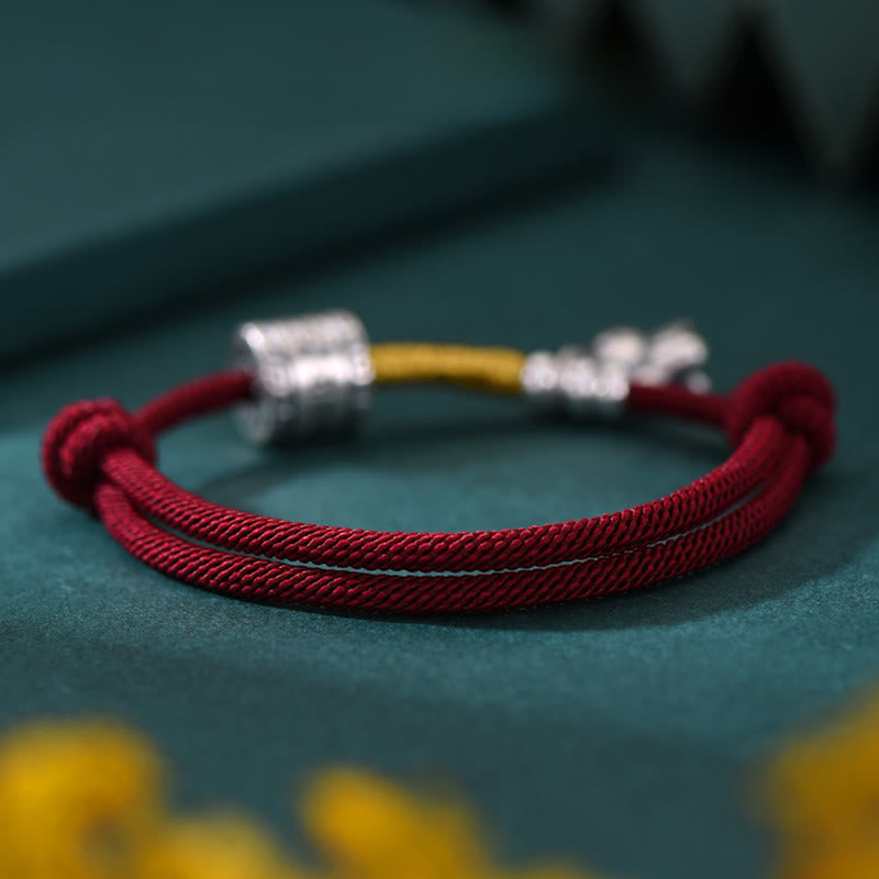 Buddha Stones 999 Sterling Silver Year Of The Horse Lucky Bead Protection Red Rope Bracelet