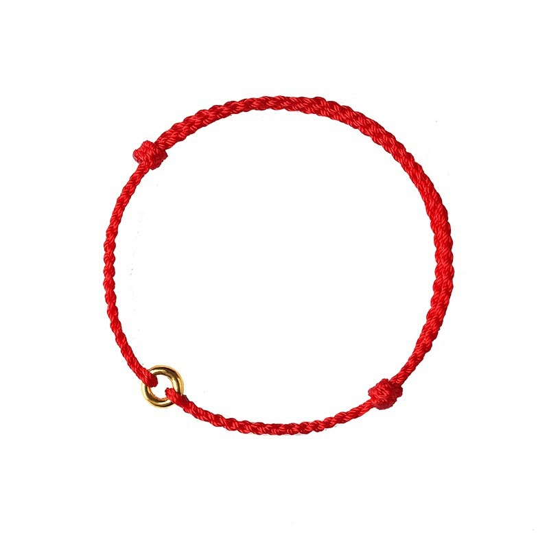 EverestArtstudios Small Peace Buckle Braided String Adjustable Connection Bracelet Anklet