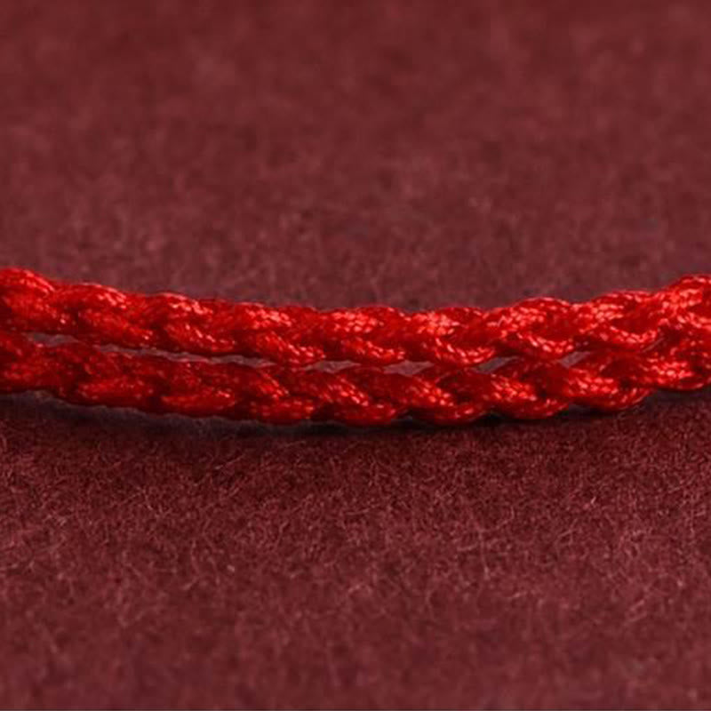 Buddha Stones Five Copper Coins Design Braided String Protection Bracelet Anklet