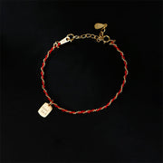 Buddha Stones 925 Sterling Silver Red String Good Luck Bracelet