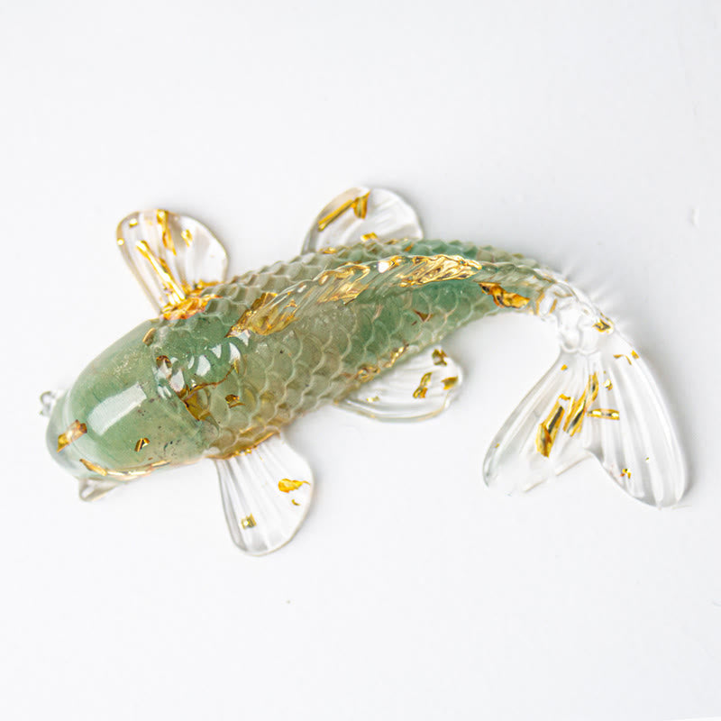 EverestArtStudios Koi Fish Crystal Chip Epoxy Resin Luck Decoration