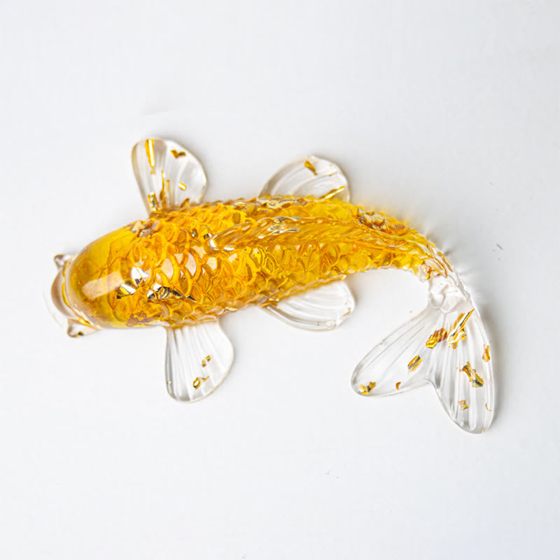 Buddha Stones Koi Fish Crystal Chip Epoxy Resin Luck Decoration
