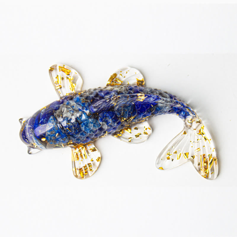 EverestArtStudios Koi Fish Crystal Chip Epoxy Resin Luck Decoration