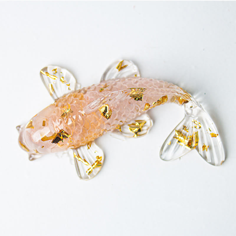 EverestArtStudios Koi Fish Crystal Chip Epoxy Resin Luck Decoration