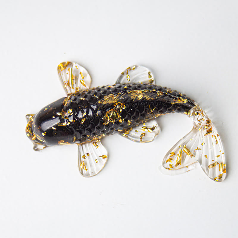 EverestArtStudios Koi Fish Crystal Chip Epoxy Resin Luck Decoration