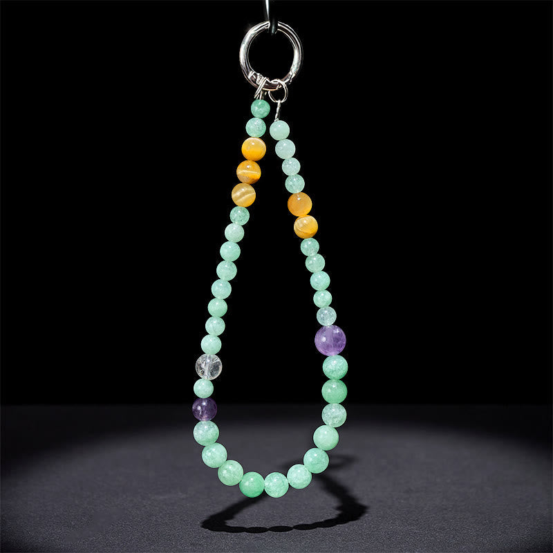 EverestArtstudios Jade Beaded Prosperity Key Chain Phone Hanging Decoration