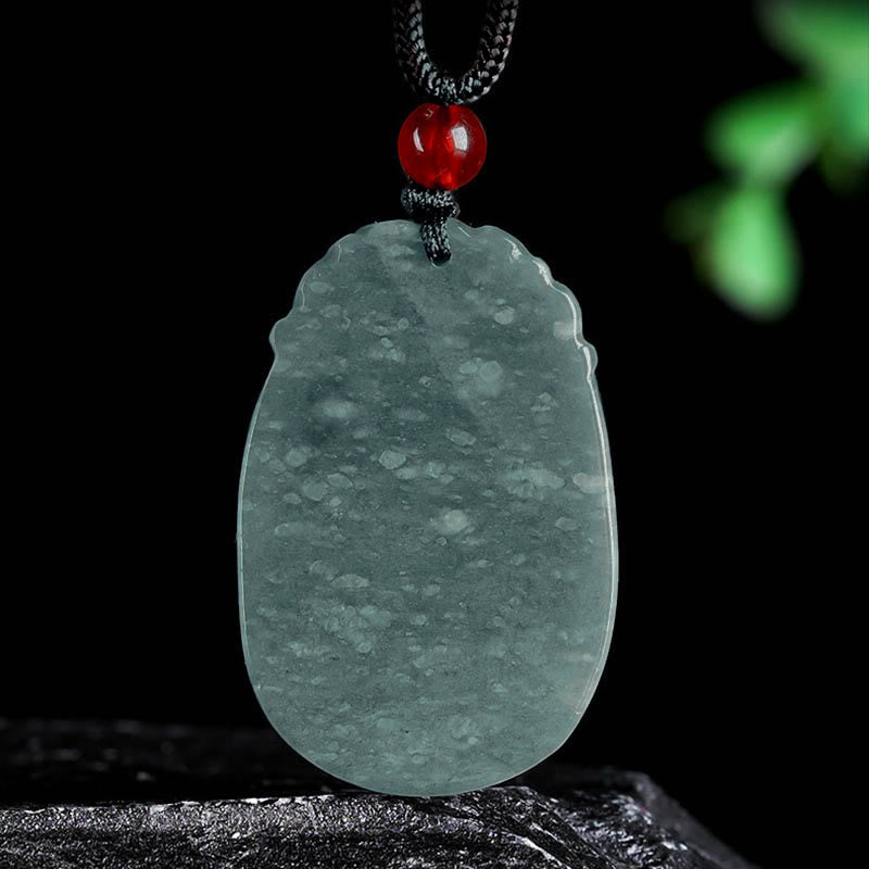 EverestArtstudios Chinese Zodiac Jade Year of the Horse Luck Rope Necklace Pendant