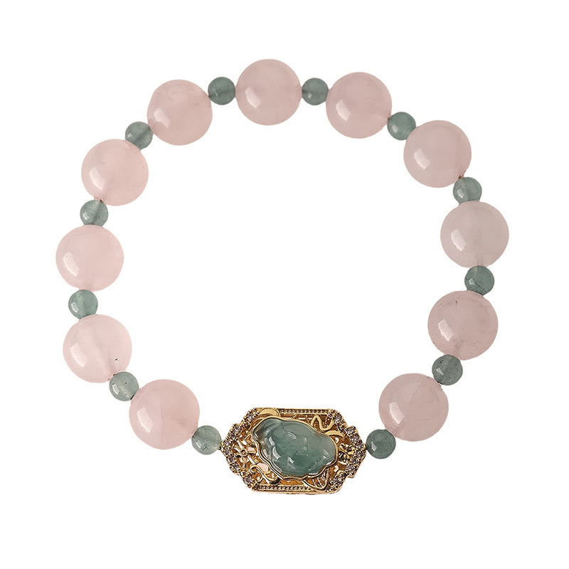 EverestArtstudios Rose Quartz Jade Caring Kindness Bracelet