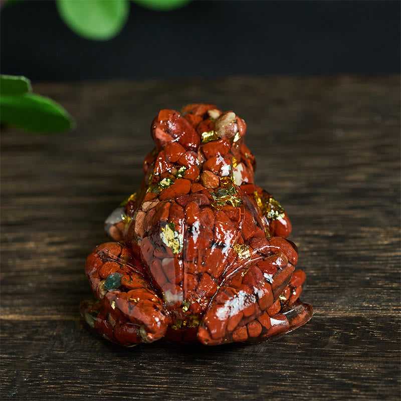 EverestArtStudios Crystal Drip Resin Small Frog Passion Decoration Statue